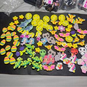 0238 Croc shoe charms smiley faces turtles Easter eggs and more